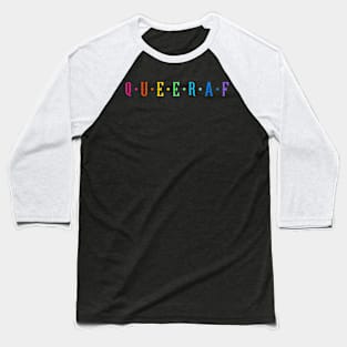 Queer AF LGBTQ Valentine's Day Baseball T-Shirt